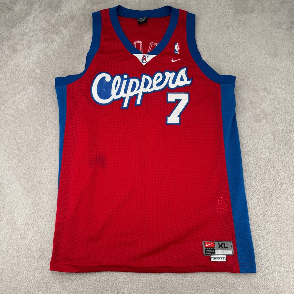Nike LA Clippers Mens Jersey XL Red Lamar Odom #7 Preowned Faint Mark NBA Team